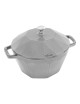 STAUB Diamond Cast Iron Cocotte, Graphite Grey, 22cm
