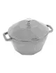 STAUB Diamond Cast Iron Cocotte, Graphite Grey, 22cm