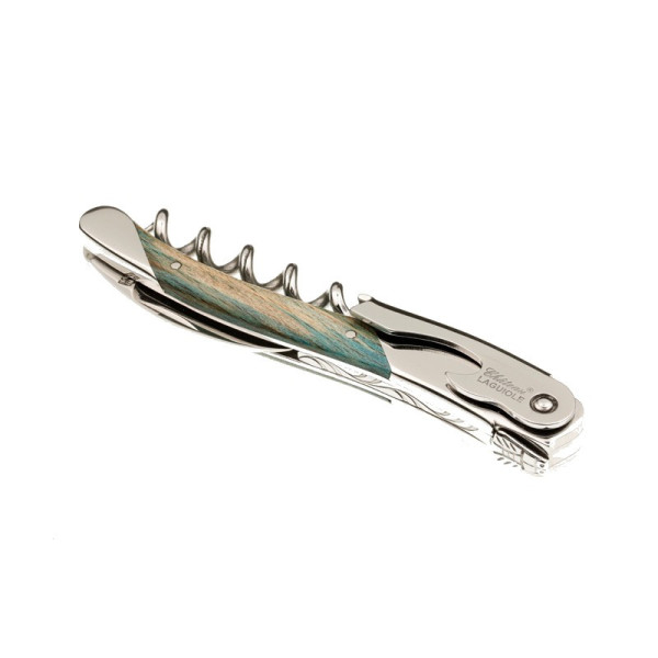 Chateau Laguiole Sommelier Knife, Grand Cru Collection, Stabilized Blue Beech Wood
