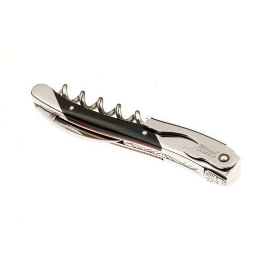 Chateau Laguiole Sommelier Knife, Edge Collection, Black Horn and Red Spacer