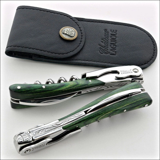 Chateau Laguiole Melchior Stamina Green Collection Sommelier Knife