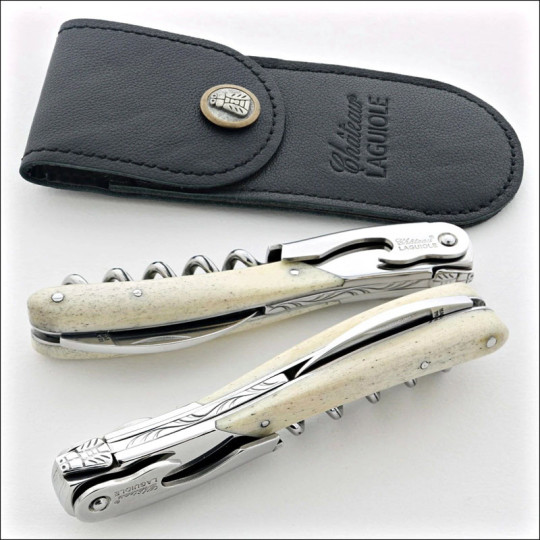 Chateau Laguiole Melchior Collection White Bone Sommelier Knife