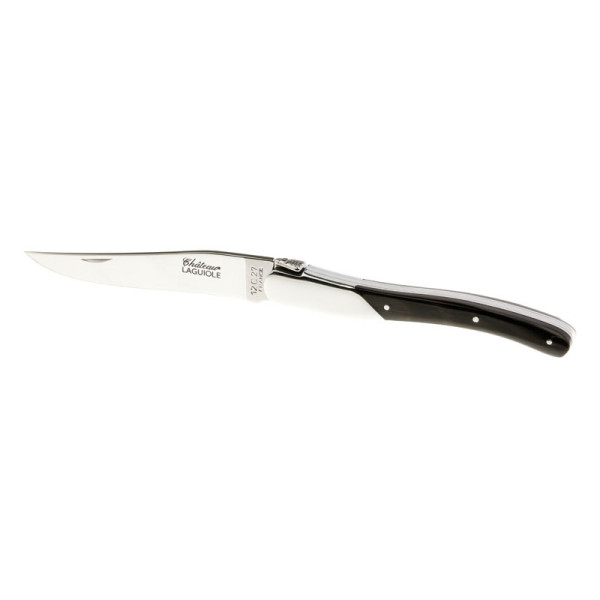 CHATEAU LAGUIOLE Signature Collection Black Horn Folding Knife