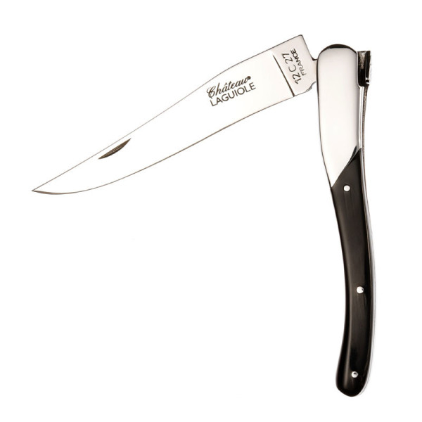 CHATEAU LAGUIOLE Signature Collection Black Horn Folding Knife