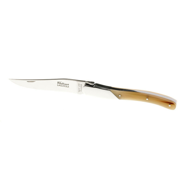 CHATEAU LAGUIOLE Signature Collection Blonde Horn Folding Knife