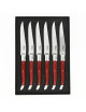 CHATEAU LAGUIOLE Set of 6 Table Knives, Heritage Collection, Stamina Red