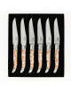 CHATEAU LAGUIOLE Set of 6 Table Knives, Heritage Collection, Cuprum White Resin