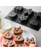FLEXIPAN 6-Animal Silicone Cake Mold, 29.5x19.5cm