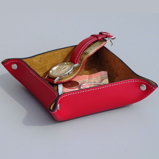 MIDIPY Baratier Leather Valet Tray 12x12cm - 6 colors