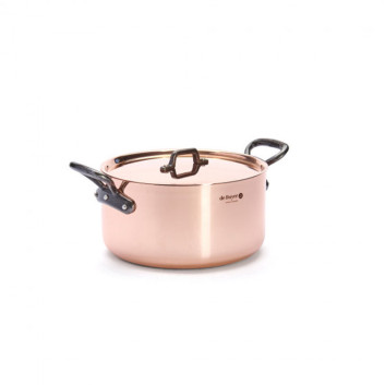 DE BUYER Prima Matera Copper Dutch Oven with Steel Handle - 4 Sizes
