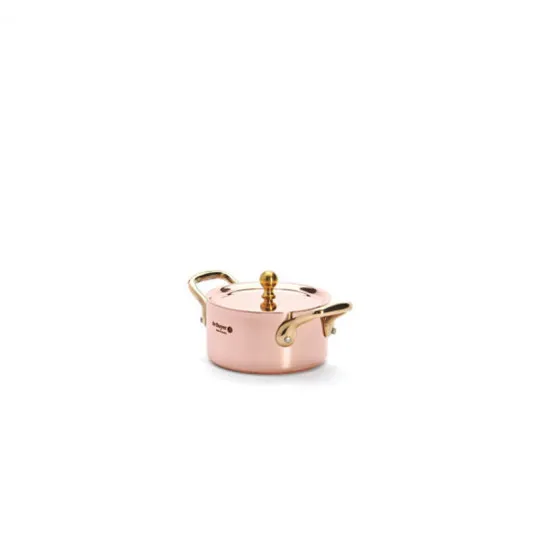 DE BUYER Inocuivre Copper-Stainless Steel Dutch Oven with Lid, 10cm