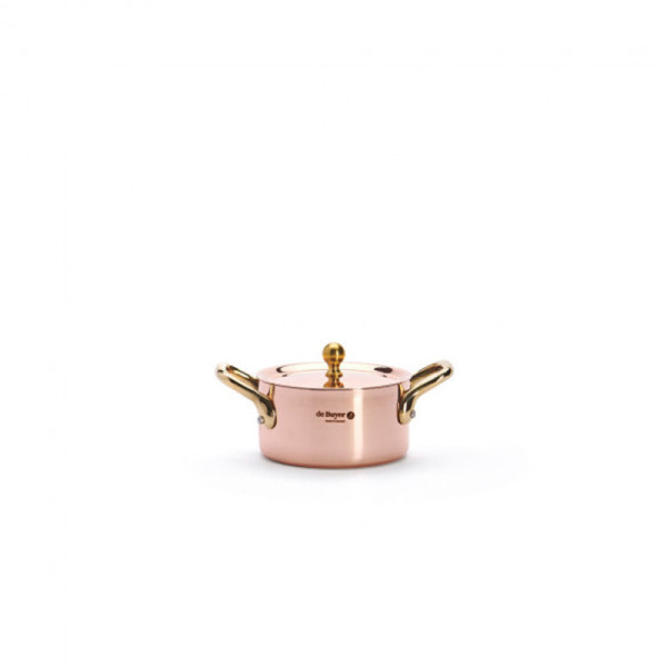 DE BUYER Inocuivre Copper-Stainless Steel Dutch Oven with Lid, 10cm