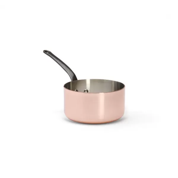 DE BUYER Inocuivre 5-Piece Copper Saucepan Set with Cast Iron Handle