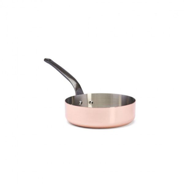 DE BUYER Inocuivre Copper-Stainless Steel Straight Sauté Pan with Cast Iron Handle - 4 Sizes