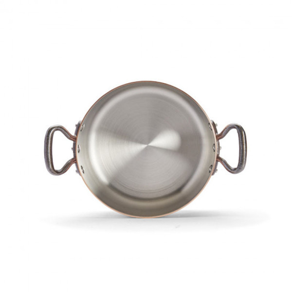 DE BUYER Inocuivre Copper-Stainless Steel Dutch Oven with Lid and Cast Iron Handle - 4 Sizes