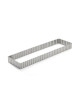 DE BUYER rectangular fluted tart ring in perforated stainless steel, 35cm