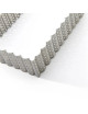 DE BUYER rectangular fluted tart ring in perforated stainless steel, 35cm