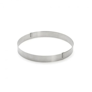DE BUYER round tart ring, expandable from 18 to 36 cm, stainless steel