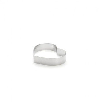 DE BUYER Heart-Shaped Stainless Steel Tart or Pastry Ring - 2 Sizes