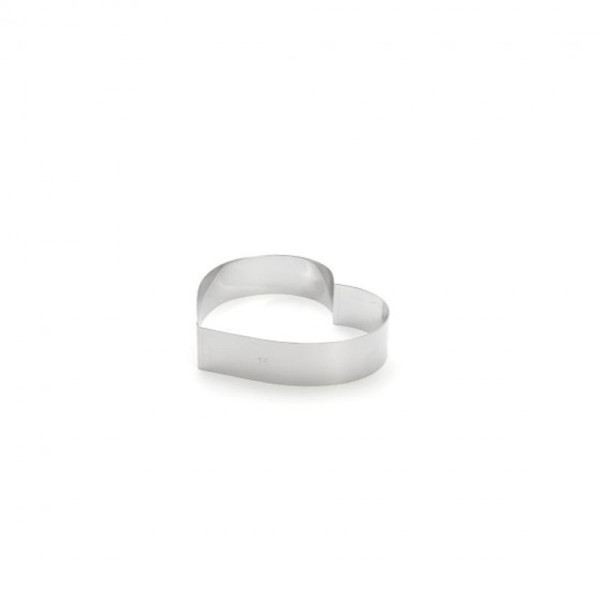 DE BUYER Heart-Shaped Stainless Steel Tart or Pastry Ring - 2 Sizes