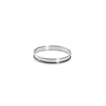DE BUYER Round Tart Ring with Rolled Edge in Stainless Steel - 6 Sizes