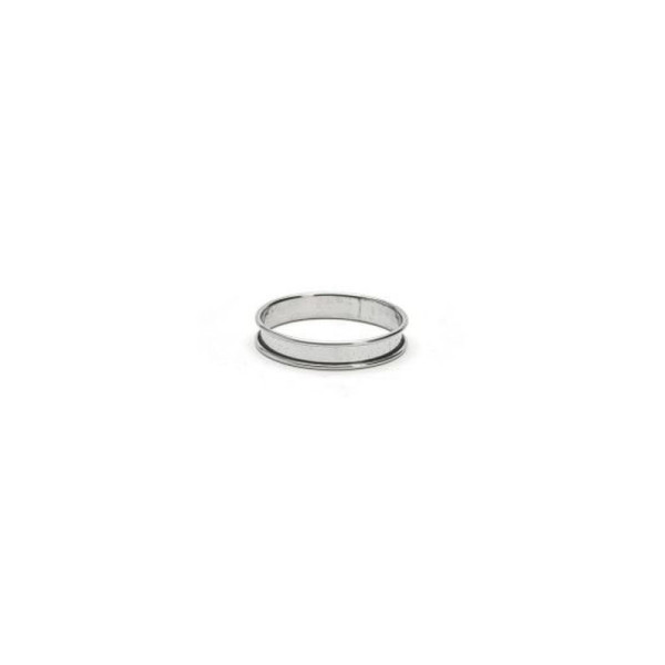 DE BUYER perforated stainless steel tart ring, 10cm, height 2cm