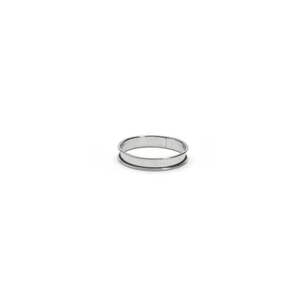 DE BUYER perforated stainless steel tart ring, 10cm, height 2cm