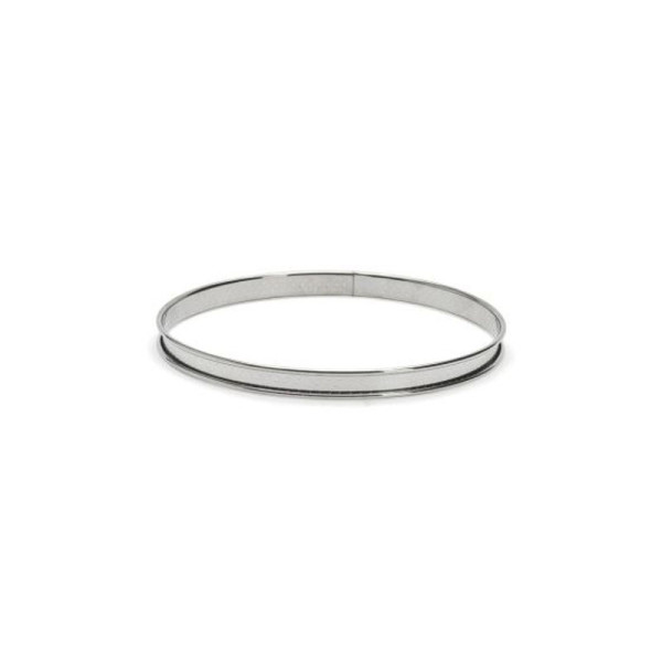 DE BUYER Perforated Stainless Steel Tart Ring, 24cm, Height 2cm
