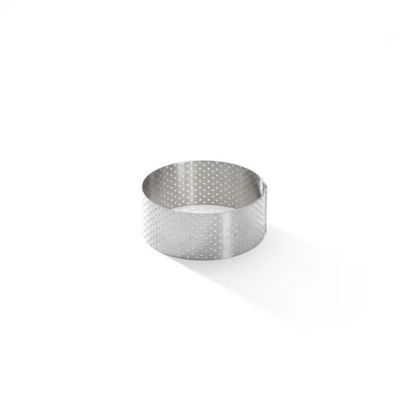 DE BUYER round tart ring with straight edge, stainless steel, height 3.5cm - 4 sizes