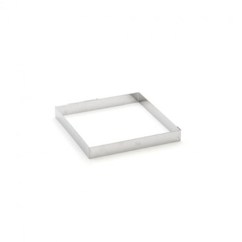 DE BUYER Square Stainless Steel Tart Ring, Height 2cm - 3 Sizes