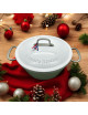 LA COCOTTE FRANCAISE Cast Iron Cocotte 26cm Snow White from the Pyrenees