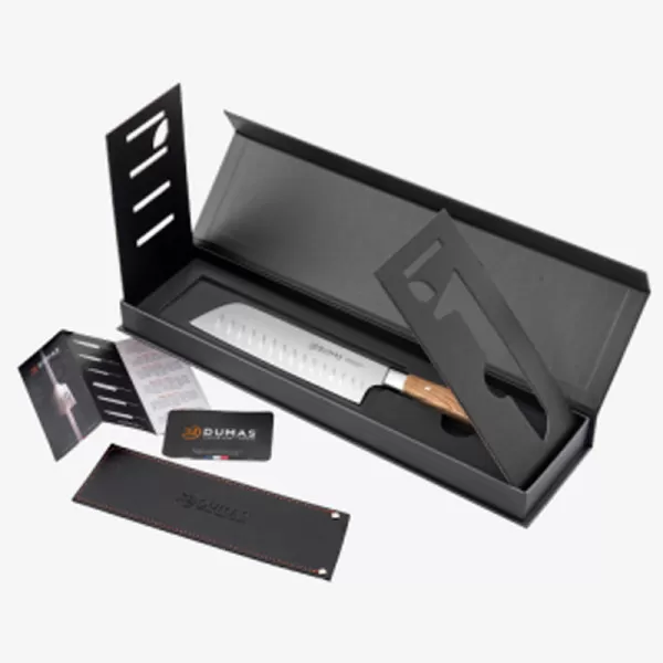 32 DUMAS Signature Green Oak Santoku Kitchen Knife