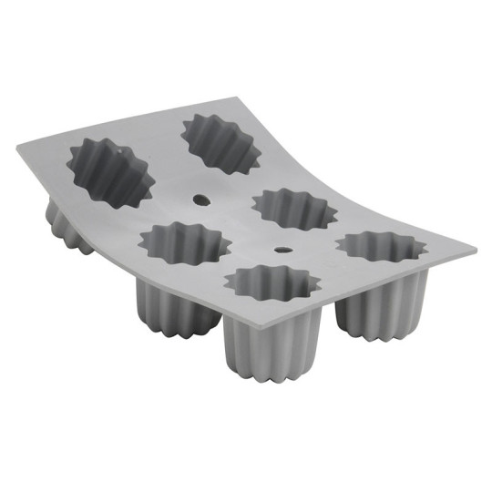 DE BUYER Elastomoule with 6 Bordelais Canelés Silicone Mold