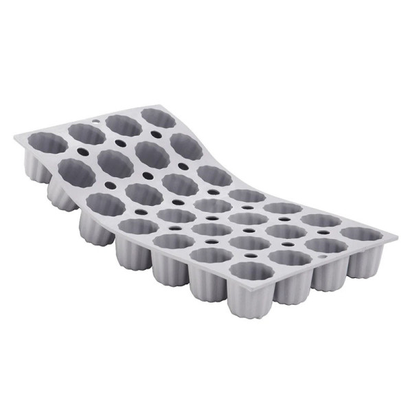 DE BUYER Elastomoule with 28 Bordeaux Mini Cannelés Silicone Mold