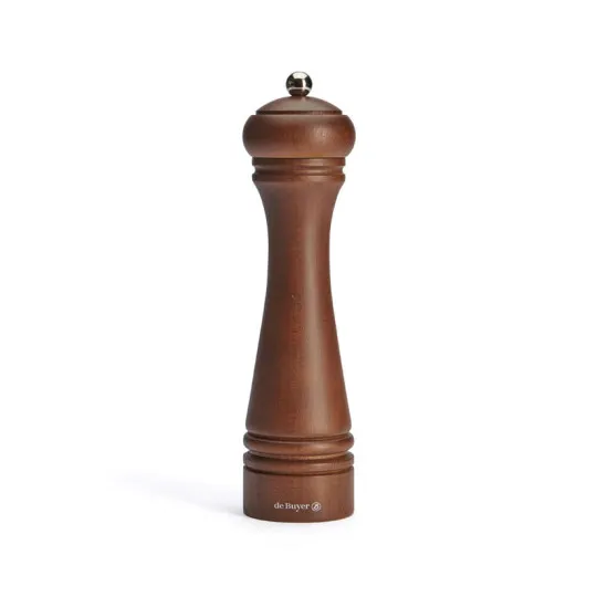 DE BUYER Java 25cm Universal Pepper, Salt, and Spice Mill in Wood - 4 Colors