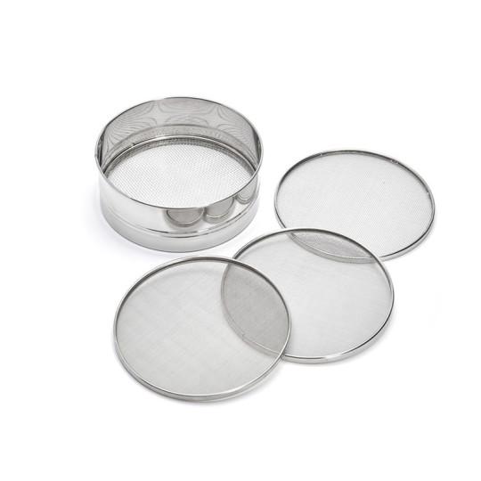 DE BUYER stainless steel sieve with 4 interchangeable meshes