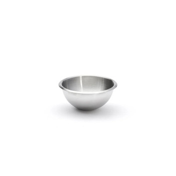 DE BUYER Half-Spherical Stainless Steel Bowl with Open Rolled Rim - 4 Sizes
