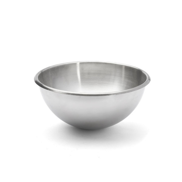 DE BUYER Half-Spherical Stainless Steel Bowl with Open Rolled Rim - 4 Sizes