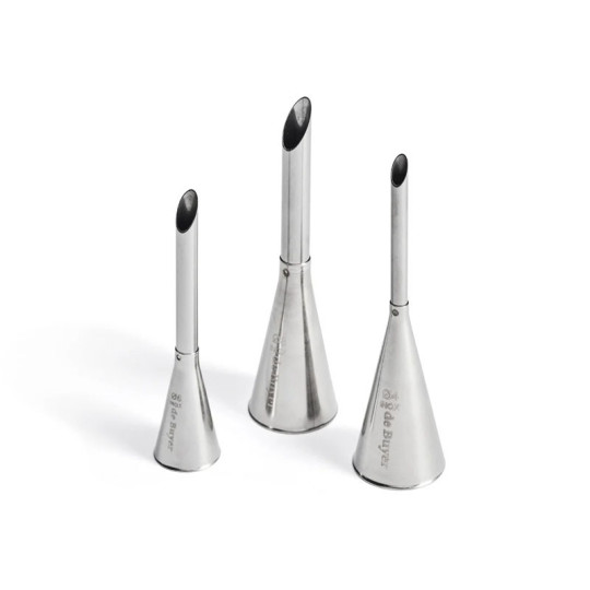 DE BUYER Set of 3 stainless steel filling nozzles