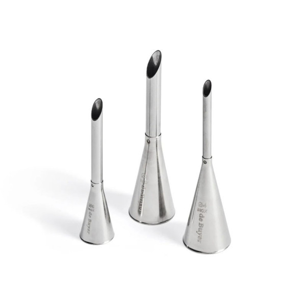 DE BUYER Set of 3 stainless steel filling nozzles