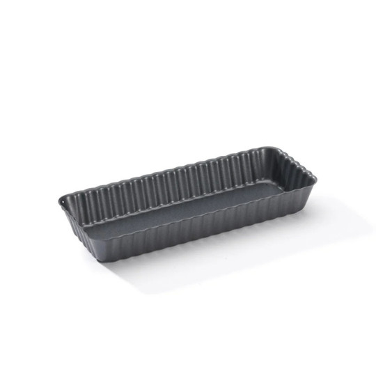 DE BUYER Rectangular Tart Pan with Removable Bottom in Non-Stick Steel - 2 Sizes