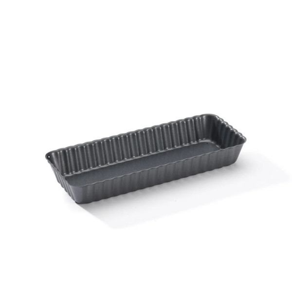 DE BUYER Rectangular Tart Pan with Removable Bottom in Non-Stick Steel - 2 Sizes
