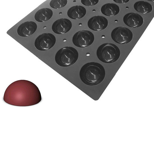 DE BUYER Moulflex Pro mold, 18-half-sphere tray