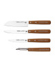 NOGENT Cherry Wood Chefs' Kitchen Set of 4 Knives