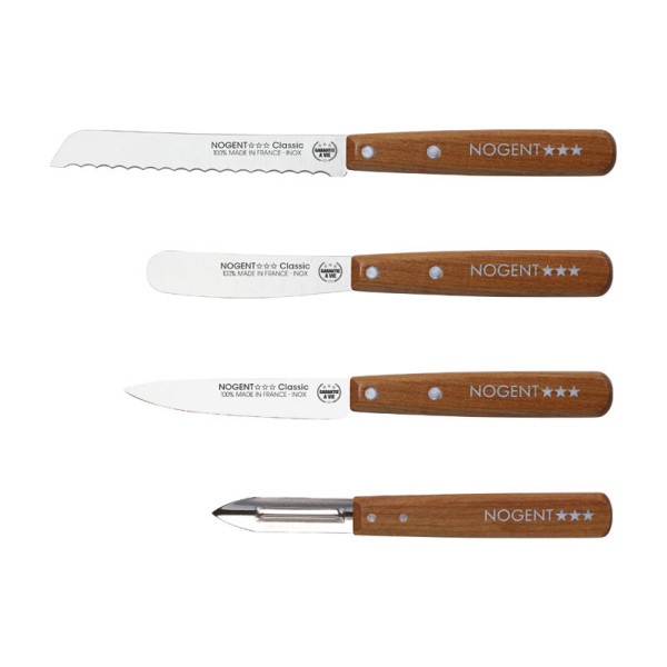 NOGENT Cherrywood Chefs Apéro Set of 4 Knives