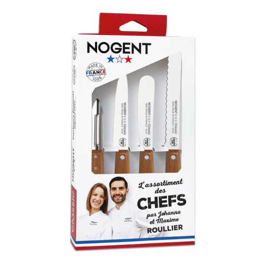 NOGENT Cherrywood Chefs Apéro Set of 4 Knives