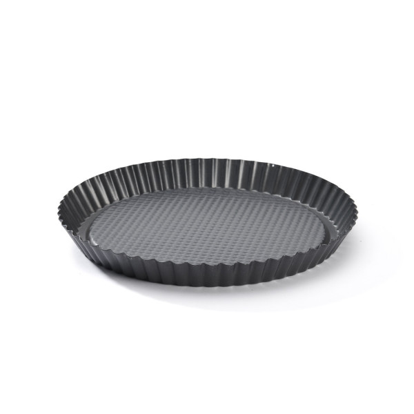 DE BUYER Round Fruit Tart Mold, Non-Stick Steel, 28cm