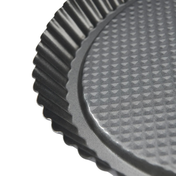 DE BUYER Round Fruit Tart Mold, Non-Stick Steel, 28cm