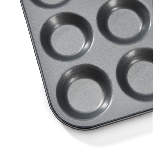 DE BUYER Non-Stick Steel 12-Tartlet Pan