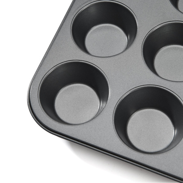 DE BUYER 12-Piece Non-Stick Steel Muffin Pan